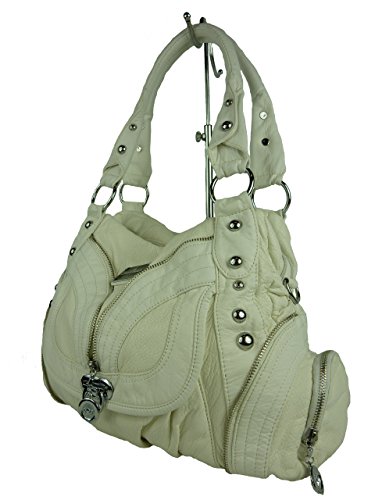 Angel Kiss - Bolso al hombro para mujer M, color blanco, talla M