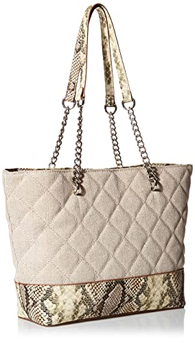 Anne Klein Chain Tote, Bolsa de Transporte para Cadena para Mujer, Truffle, Large