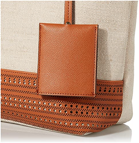 Anne Klein Triple Comprtment Tote, Bolsa Perforada para Mujer, marrón, Einheitsgröße