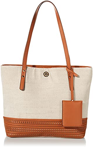 Anne Klein Triple Comprtment Tote, Bolsa Perforada para Mujer, marrón, Einheitsgröße