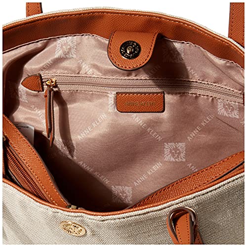 Anne Klein Triple Comprtment Tote, Bolsa Perforada para Mujer, marrón, Einheitsgröße