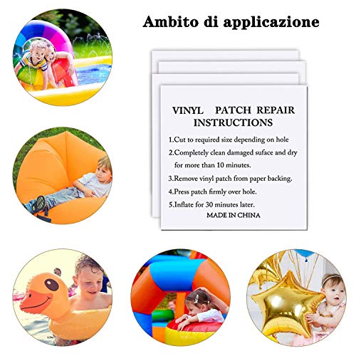 Annhao Reparación Parches 25 Piezas, Transparentes Autoadhesivos Impermeable Reparación Parches para Piscinas Inflables Camas de Agua Juguetes Hinchables, Tienda de Campaña, 7 x 7 cm