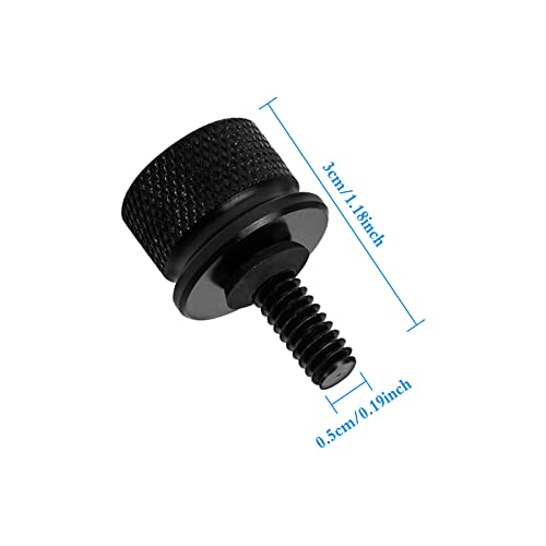 Anruyi 4 tornillos de fijación de asiento de motocicleta, tornillos de fijación de asiento de motocicleta, tornillos de aluminio para motocicleta