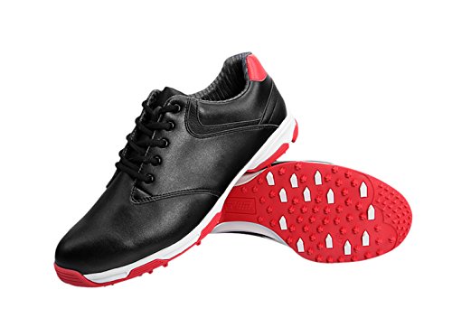 Antideslizante Zapatos de Golf Impermeables con Espigas para Hombres