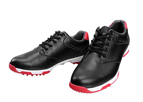 Antideslizante Zapatos de Golf Impermeables con Espigas para Hombres