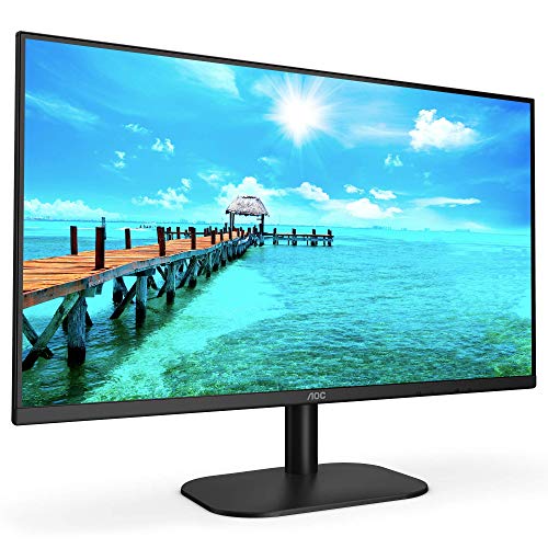 AOC 27B2H- Monitor de 27"Full HD (1920x1080, 75 Hz, IPS, FlickerFree, 250 cd/m, D-SUB, HDMI, VGA, Low Blue Light) Negro