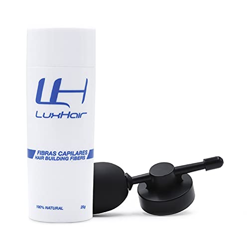 Aplicador de Fibras Capilares de LuxHair. Aplica tu tono de fibra uniformemente en las zonas menos pobladas del cabello disimulando la baja densidad