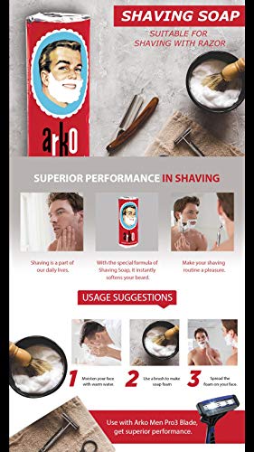 Arko Shaving Soap Stick by Arko, 75 gr