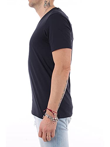 Armani Exchange Pima Cotton V-Neck Camiseta, Azul (Navy 1510), X-Small para Hombre