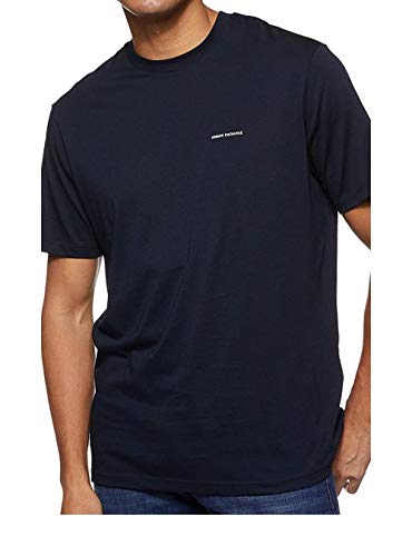 Armani Exchange Pima Logo Camiseta, Azul (Navy 1510), X-Small para Hombre