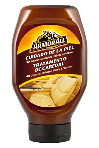 Armor All® - Cuidado de la piel cuero de la tapicería de tu coche, hidrata y conserva - Limpia, acondiciona y ayuda a restaurar su aspecto original y natural - 530 ml