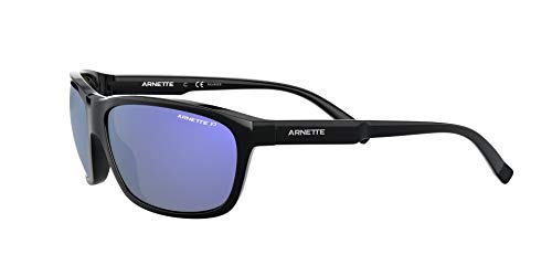 Arnette 0AN4263 Gafas, Negro/Polarized Gris Oscuro Espejo Agua, 63 para Hombre