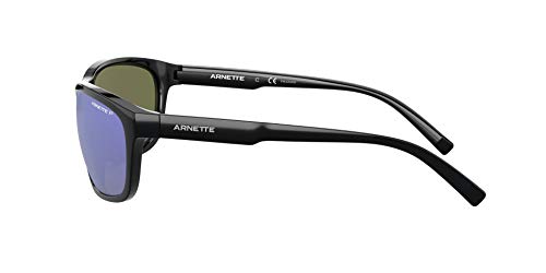 Arnette 0AN4263 Gafas, Negro/Polarized Gris Oscuro Espejo Agua, 63 para Hombre