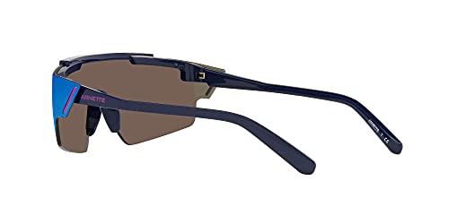 ARNETTE An4285 Deimos - Gafas de sol rectangulares para hombre, Azul/Gris Azul Espejado,