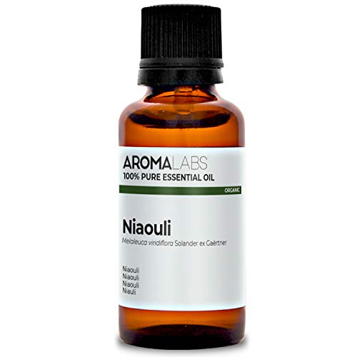 Aroma Labs - Aceite Esencial de Niaouli - Certificado Orgánico Ecocert - 100% Puro, Natural, Integral - Quimiotipo y Composición Bioquímica Garantizados - Eco-Embalaje en Francia - 30ml