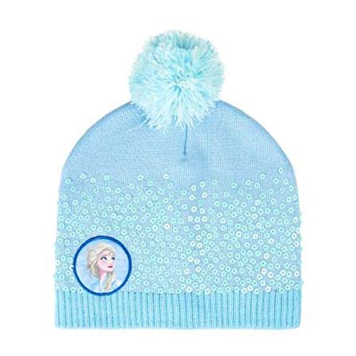 ARTESANIA CERDA Gorro Pompon Frozen 2 Punto, Azul (Azul 32), One Size (Tamaño del Fabricante:One Size) Unisex Adulto