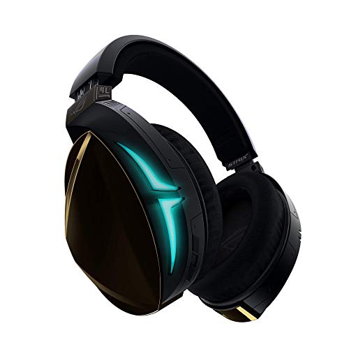 Asus ROG Strix Fusion 500 - Auriculares gaming con iluminación RGB sincronizable entre auriculares que puedes controlar desde la app, DAC ESS de alta fidelidad, amplificador y sonido 7.1 virtual