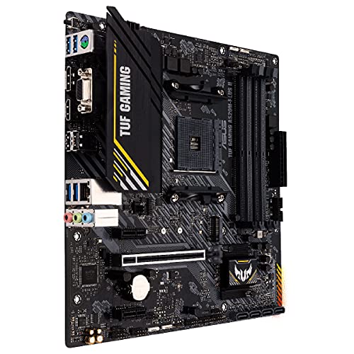 ASUS TUF Gaming A520M-PLUS II - Placa Base de Gaming Micro-ATX (AMD A520 Ryzen AM4 con Soporte M.2, Puertos USB 3.2 Gen. 1, SATA 6 Gbps y Conectores Aura direccionables de 2.Gen)