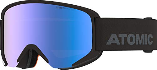 Atomic Máscara de esquí All-Mountain, Unisex, Montura mediana, Lente fotocromática, Savor Photo, Negro/Azul fotocromático, AN5105994