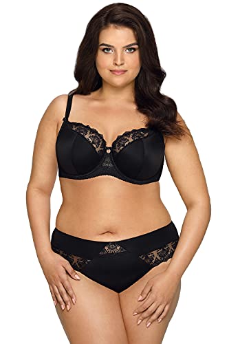 Ava Sujetador Semi-Acolchado Sensual para Mujeres 1921 Freesia, Negro,110C