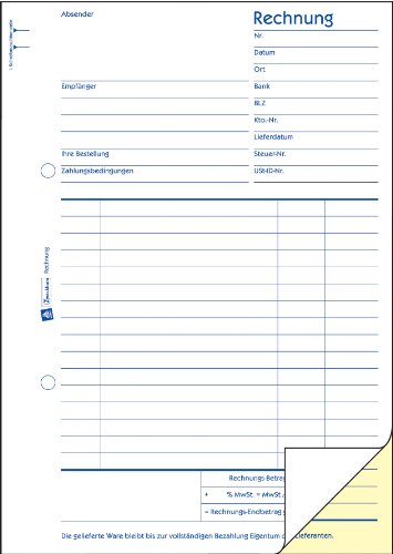 Avery Dennison 1730-5 - Cuaderno de facturas (A5, 5 unidades, 2 hojas por factura, 40 hojas)