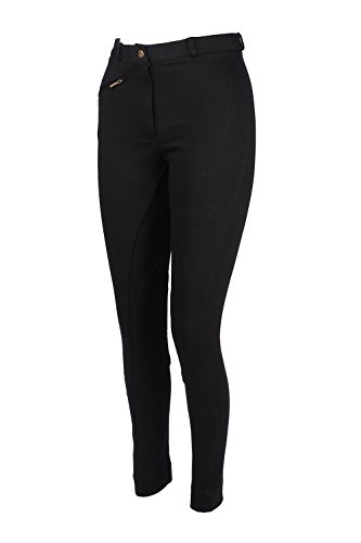 Avon JodS/L26/BK Pantalones de equitación, Mujer, Negro, Size 8/26-Inch