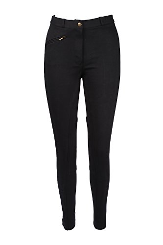 Avon JodS/L26/BK Pantalones de equitación, Mujer, Negro, Size 8/26-Inch