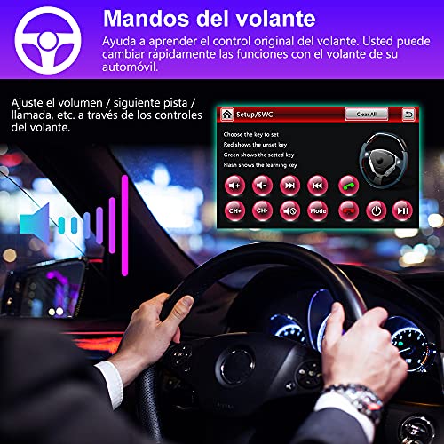 AWESAFE Radio Coche 7 Pulgadas con Pantalla Táctil 2 DIN para Volkswagen, Autoradio para VW Passat Transporter Polo Seat Altea Skoda Jetta Touran Caddy Sharan y etc.