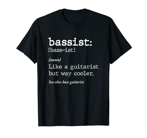 Bajista Instrumento Bass Player Definición Camiseta