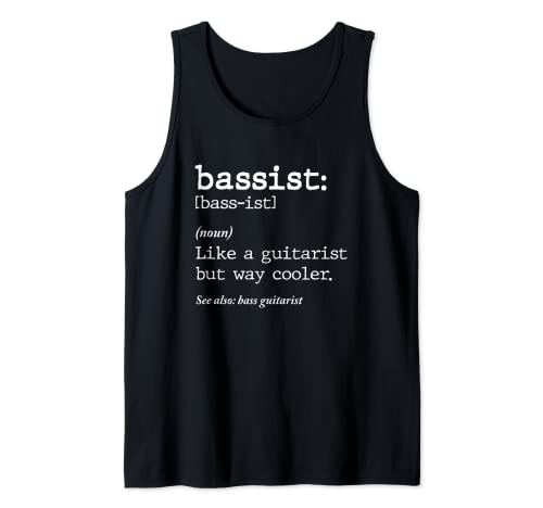 Bajista Instrumento Bass Player Definición Camiseta sin Mangas