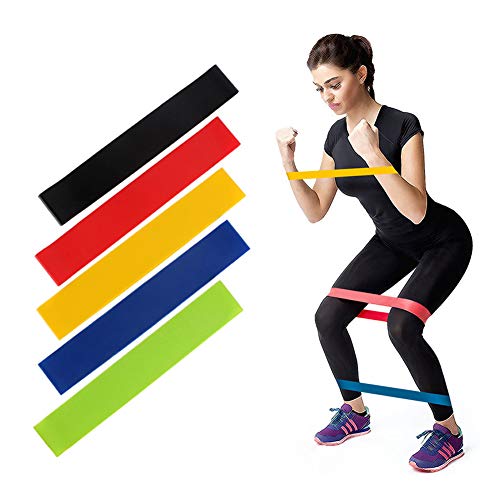 Bandas Elásticas Deporte Musculación de Resistencia para Mujer Hombre, [5 Pack] Extra Fuerte Loop Cintas Deportivo de Fitness Gluteos Pilates Gimnasio Workout