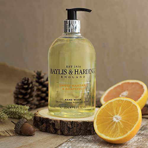 Baylis & Harding Sweet Mandarin y pomelo Lavado a mano, Pack of 3 x 500 ml - Total 1500 ml (el embalaje puede variar)