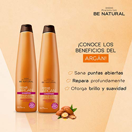 Be Natural, Repair Argan, Acondicionador de Reparación para Cabellos Maltratados. 350ml