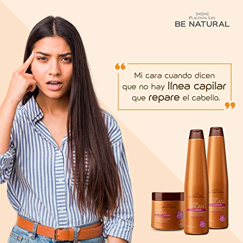 Be Natural, Repair Argan, Acondicionador de Reparación para Cabellos Maltratados. 350ml