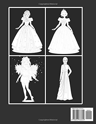 Beautiful Dresses Adult Coloring Book Black Background: Lovely Dresses Coloring Book for Adults for Fashionistas with Beautiful dresses Women Wearing ... Coloring Book Black Background Edition)