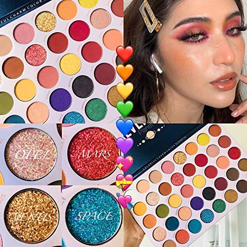 Beauty Glazed 40 Color Reversal Planet Paleta de sombras de ojos Maquillaje de ojos Impermeable Mineral Polvo brillante Brillo Resaltador Sombra de ojos ahumada Paleta de maquillaje Herramientas