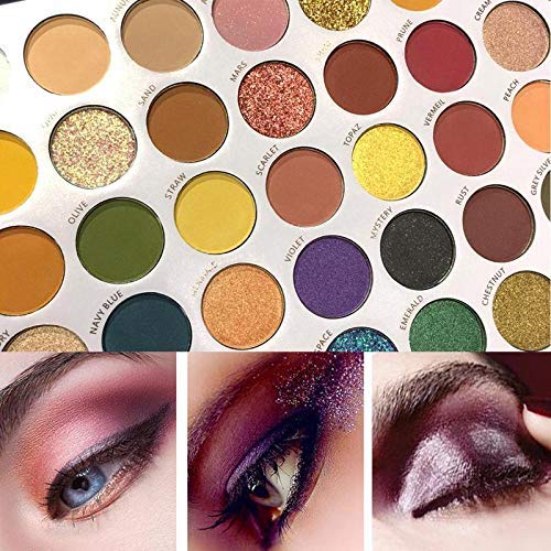 Beauty Glazed 40 Color Reversal Planet Paleta de sombras de ojos Maquillaje de ojos Impermeable Mineral Polvo brillante Brillo Resaltador Sombra de ojos ahumada Paleta de maquillaje Herramientas