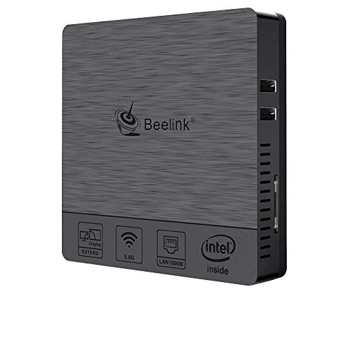 Beelink BT3 Pro II Mini PC Ordenador de sobremesa Soporte Windows 10 Home Sistema, 4GB RAM, 64GB eMMC ROM, Intel Atom x5-Z8350 Procesador, Dual-Band WiFi, Gigabit Ethernet, Salida HDMI/USB/SD/VGA