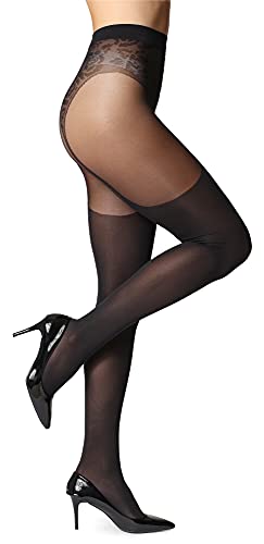 Bellivalini Medias Panty Mujer 60 DEN BLV-1112 (Negro, S)