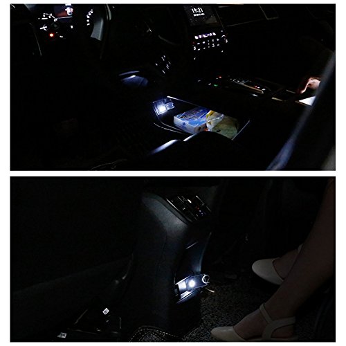 Bello Luna 2 Unids USB Car Interior Lámpara Ambiental para Banco de Energía Portátil para Coche - Azul Hielo