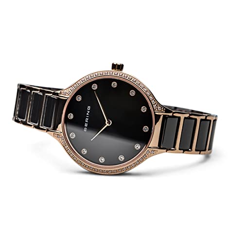 BERING Reloj Analógico Ceramic Collection para Mujer de Cuarzo con Correa en Acero Inoxidable/Cerámica y Cristal de Zafiro 30434-746