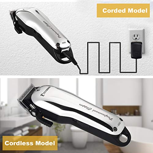 BESTBOMG Máquina Cortar Pelo Profesional, Cortapelos Hombre, Cortadora de Cabello con 6 Peines Guía, Cuchilla Ajustable, Recargable 2000mAh Batería Li-ion Kit de Corte de Pelo Y5