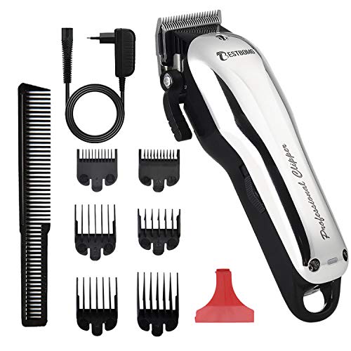 BESTBOMG Máquina Cortar Pelo Profesional, Cortapelos Hombre, Cortadora de Cabello con 6 Peines Guía, Cuchilla Ajustable, Recargable 2000mAh Batería Li-ion Kit de Corte de Pelo Y5