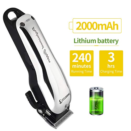 BESTBOMG Máquina Cortar Pelo Profesional, Cortapelos Hombre, Cortadora de Cabello con 6 Peines Guía, Cuchilla Ajustable, Recargable 2000mAh Batería Li-ion Kit de Corte de Pelo Y5