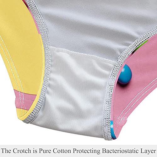 Bikini Panty Hipster Bragas Mujer Bragas Señoras Ropa Interior Amarillo Circular Marcos con Coloridos Caramelos Stretch S, multicolor, L