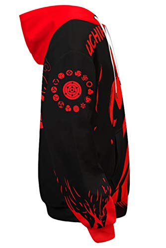 Bilicos - Sudadera con capucha para hombre y mujer, con capucha, Uchiha Clan Sharingan Copy Wheel Eye Uchiha Obito S