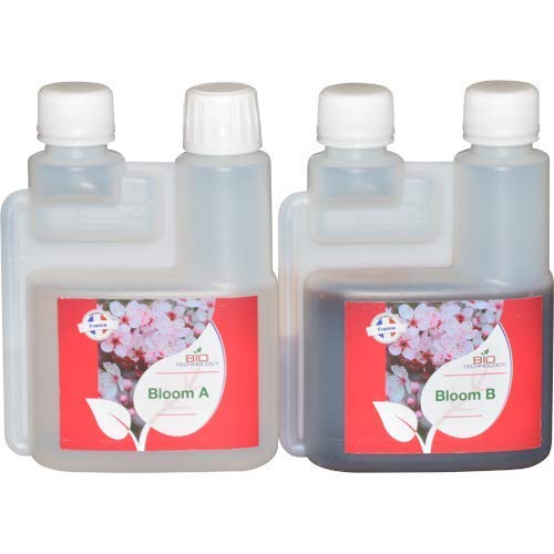 Bio Technology® | Fertilizante de Floración de Calidad | Fertilizante de Floración Universal | Gran Rendimiento y Aroma Bloom A + B - 250 ML