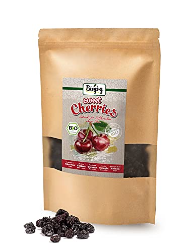 Biojoy Cerezas deshidratadas BÍO, sin hueso sin azufre y sin azúcar (1 kg)