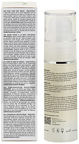 Bioluma Baba de Caracol Suero Facial Hidratante Nutritivo Antiedad con ácido Hialurónico Arginina Argán Aceite de Maca Piel Grasa Seco Mixto Adyuvante Arrugas Revitalizante Rostro Cuello 30ml