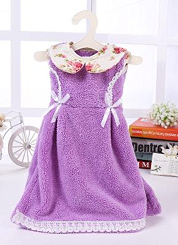 Black Temptation Lovely Princess Dress Colgante de la Cocina de baño Toalla de Mano Toalla Toalla Absorbente, Vestido Morado